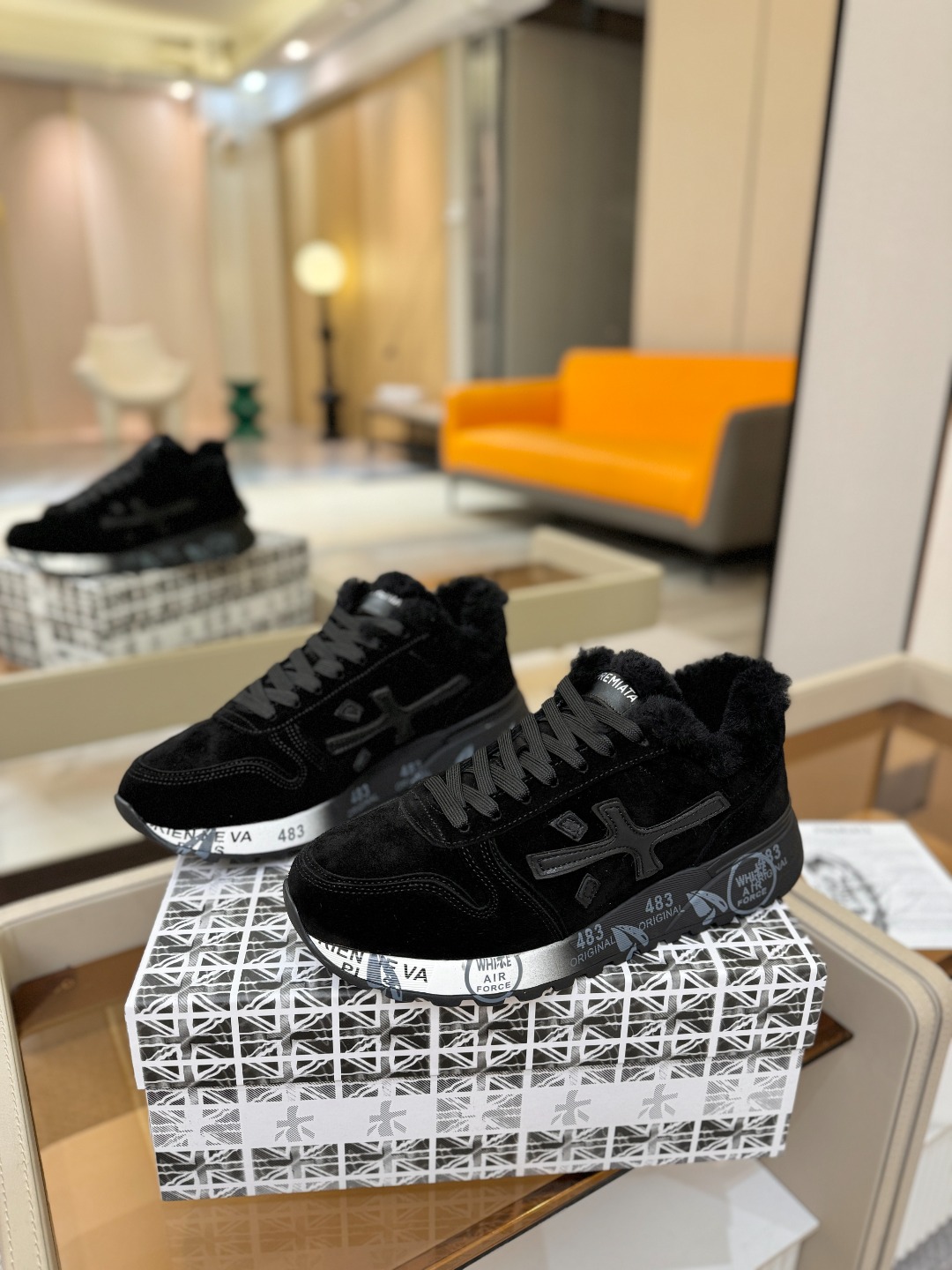 毛里 普瑞米亚达 Premiata Lander Trainers 兰诺系列米字低帮复古百搭 休闲训练运