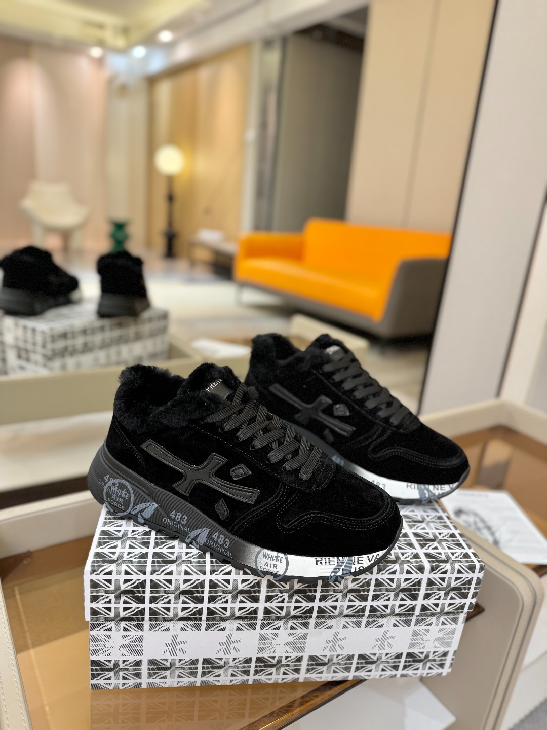 毛里 普瑞米亚达 Premiata Lander Trainers 兰诺系列米字低帮复古百搭 休闲训练运