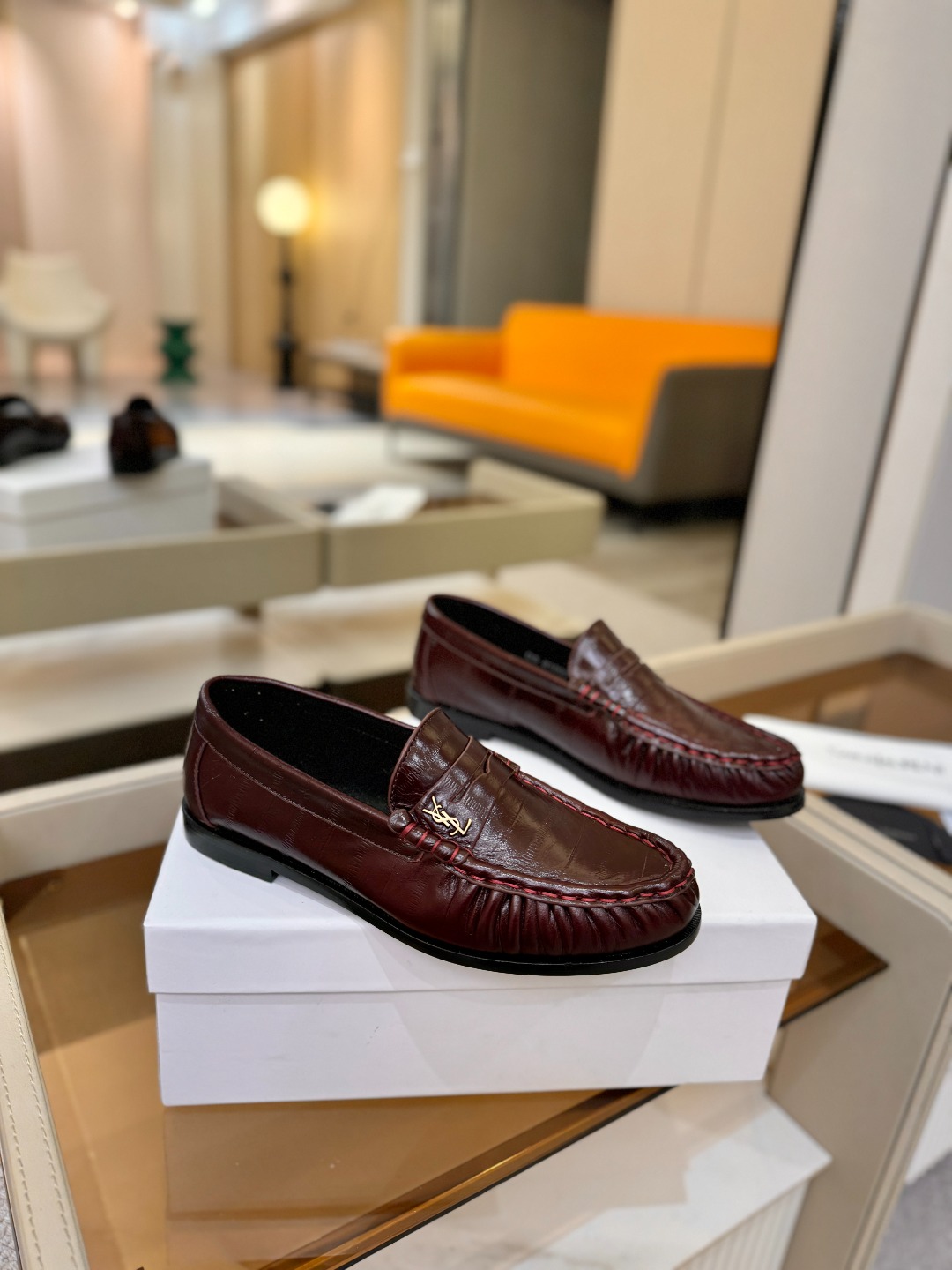 （情侣款） SAINT LAURENT圣罗兰新款褶皱乐福鞋系列🤝🤝YSL女孩的松弛感真的被狠狠拿捏 简直