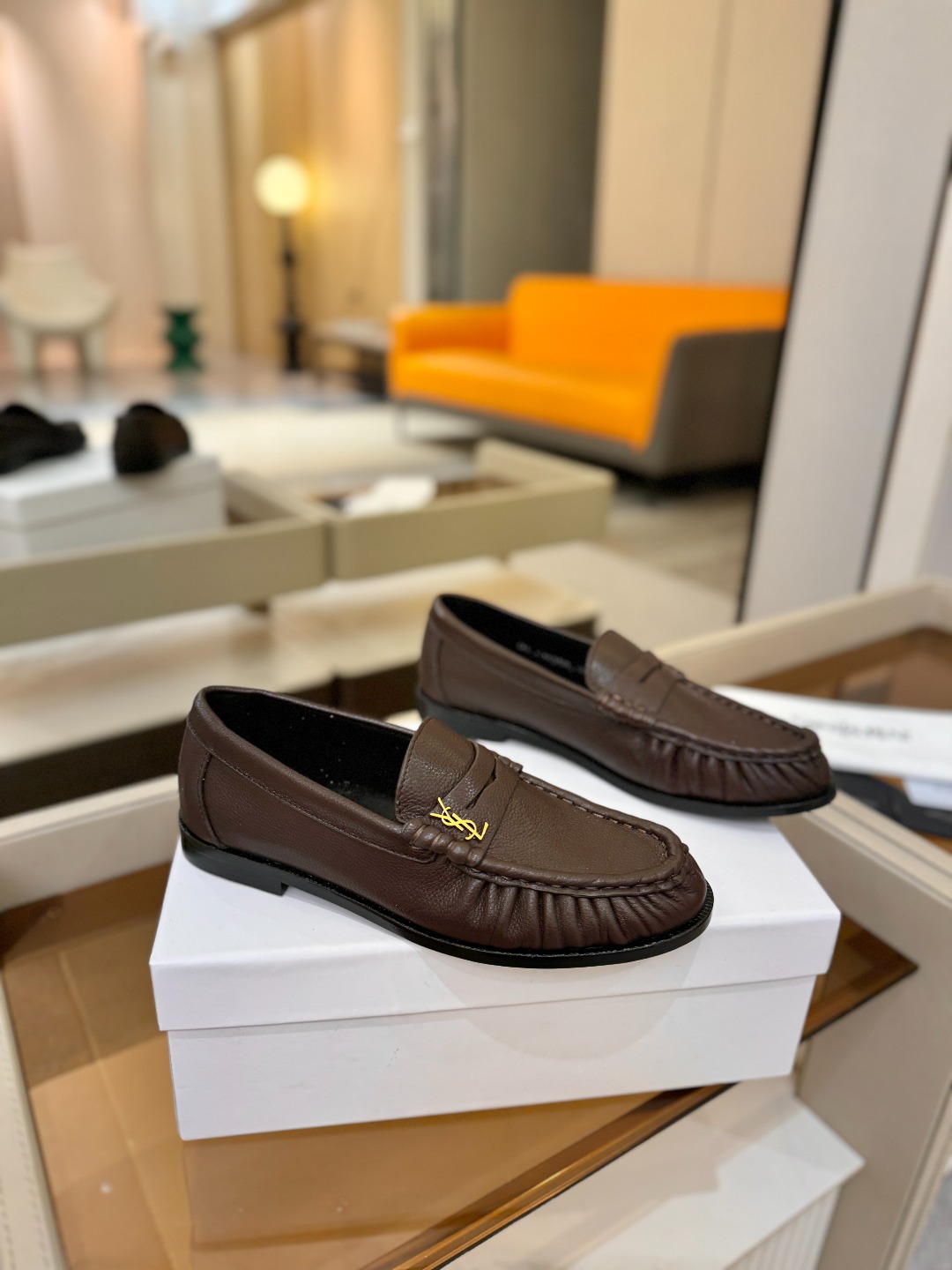 （情侣款） SAINT LAURENT圣罗兰新款褶皱乐福鞋系列🤝🤝YSL女孩的松弛感真的被狠狠拿捏 简直