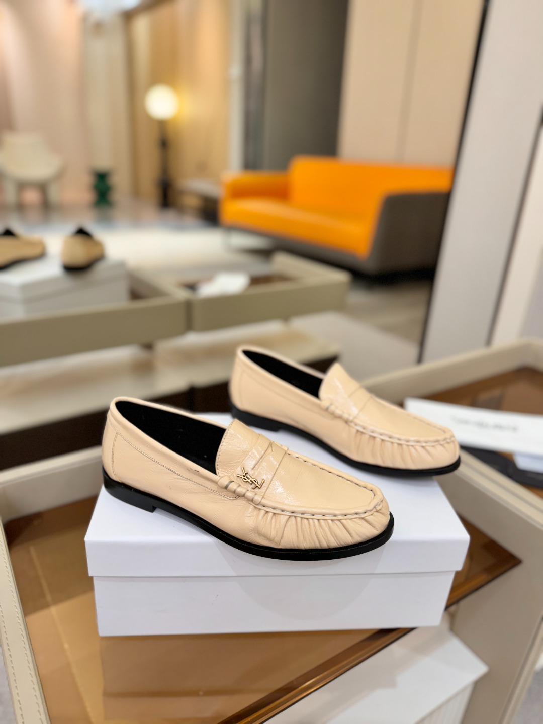 （情侣款） SAINT LAURENT圣罗兰新款褶皱乐福鞋系列🤝🤝YSL女孩的松弛感真的被狠狠拿捏 简直