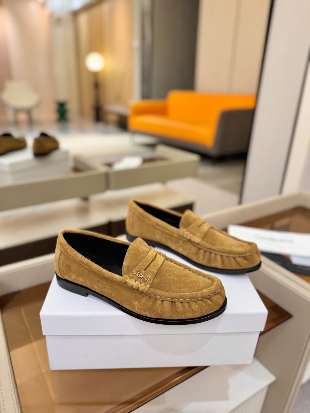 （情侣款） SAINT LAURENT圣罗兰新款褶皱乐福鞋系列🤝🤝YSL女孩的松弛感真的被狠狠拿捏 简直