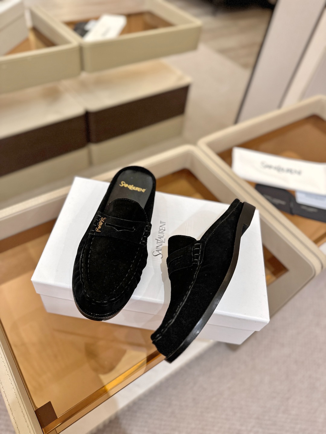 （情侣款） SAINT LAURENT圣罗兰新款褶皱乐福鞋系列🤝🤝YSL女孩的松弛感真的被狠狠拿捏 简直