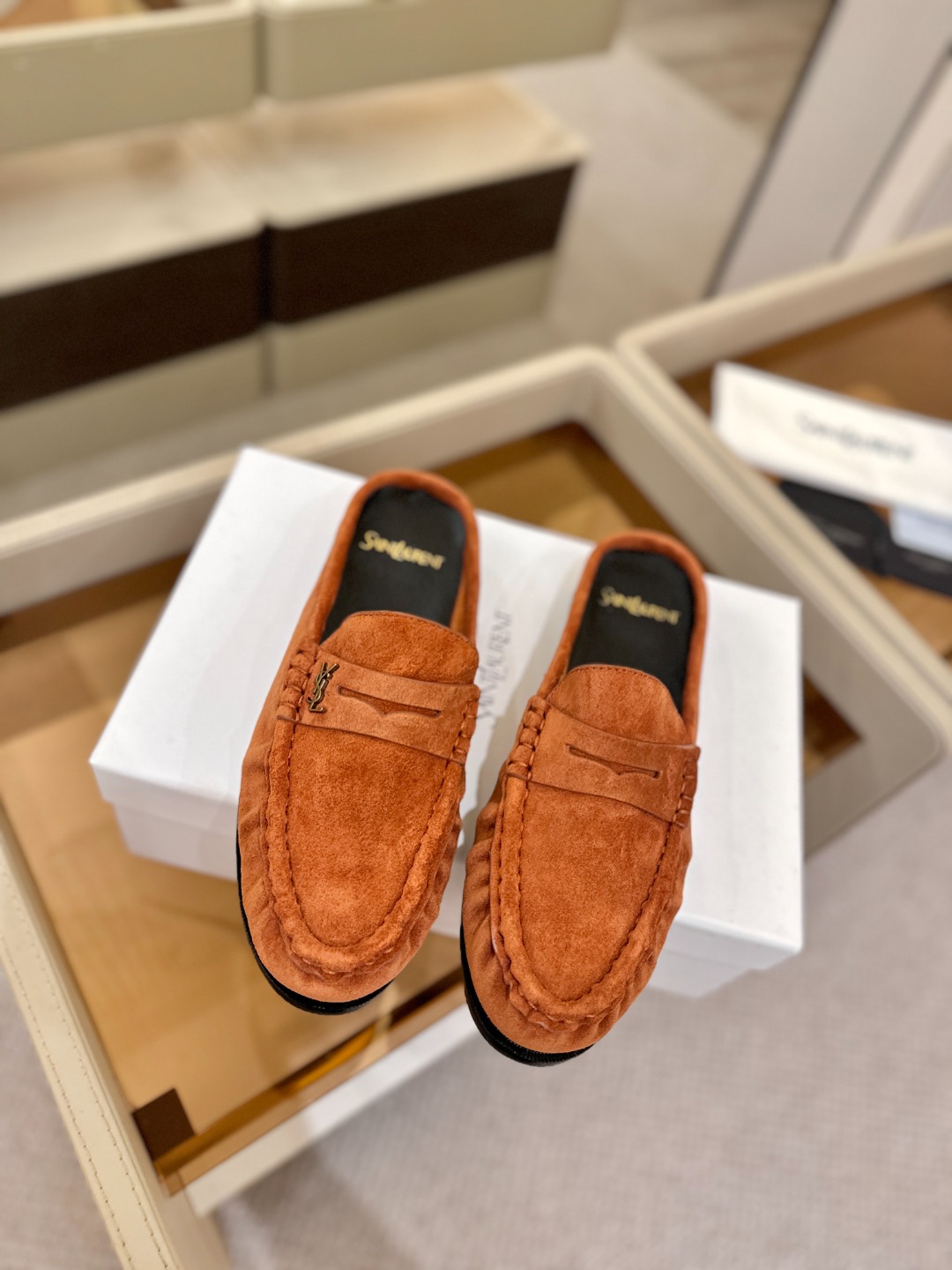 （情侣款） SAINT LAURENT圣罗兰新款褶皱乐福鞋系列🤝🤝YSL女孩的松弛感真的被狠狠拿捏 简直