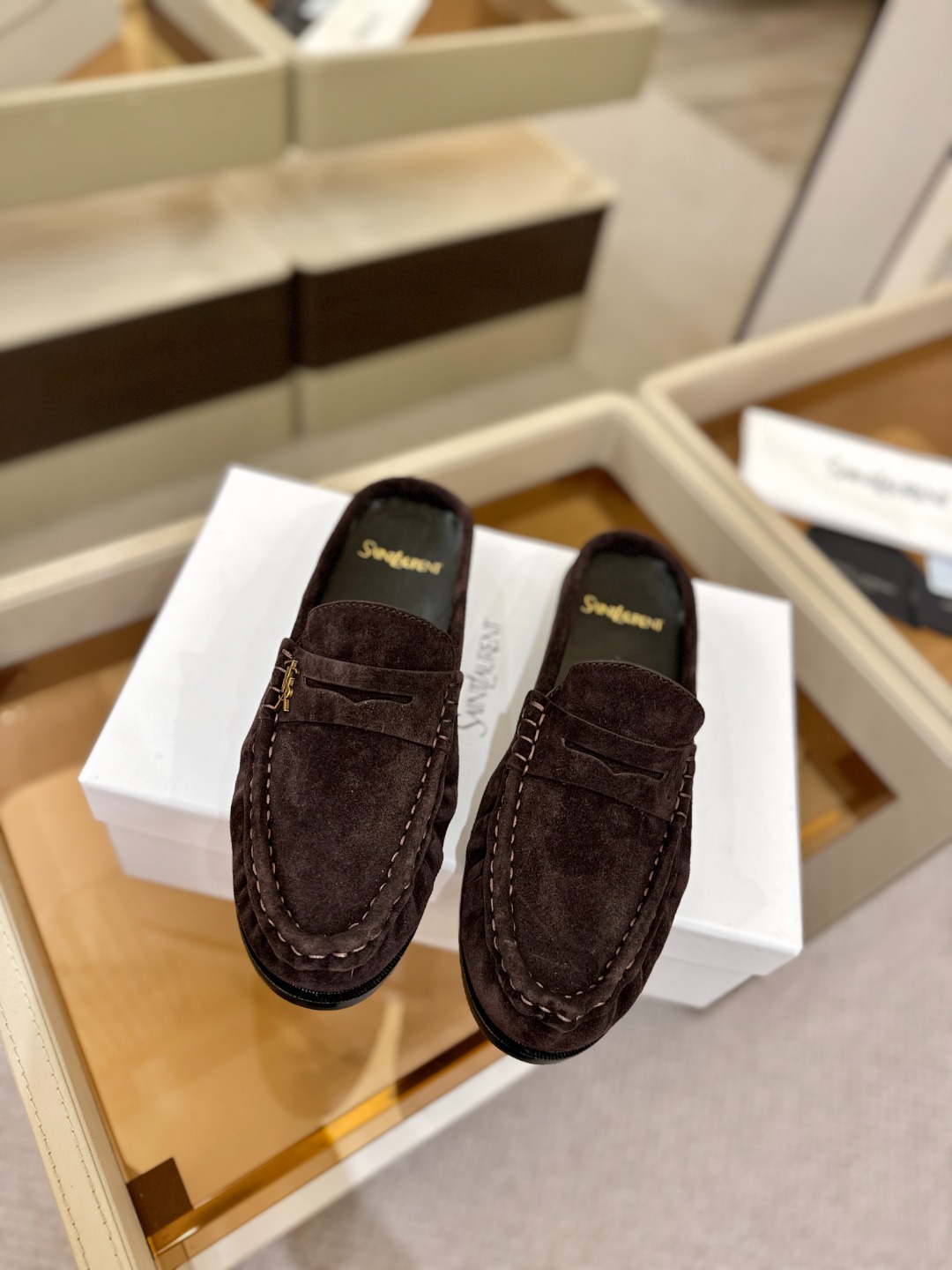 （情侣款） SAINT LAURENT圣罗兰新款褶皱乐福鞋系列🤝🤝YSL女孩的松弛感真的被狠狠拿捏 简直