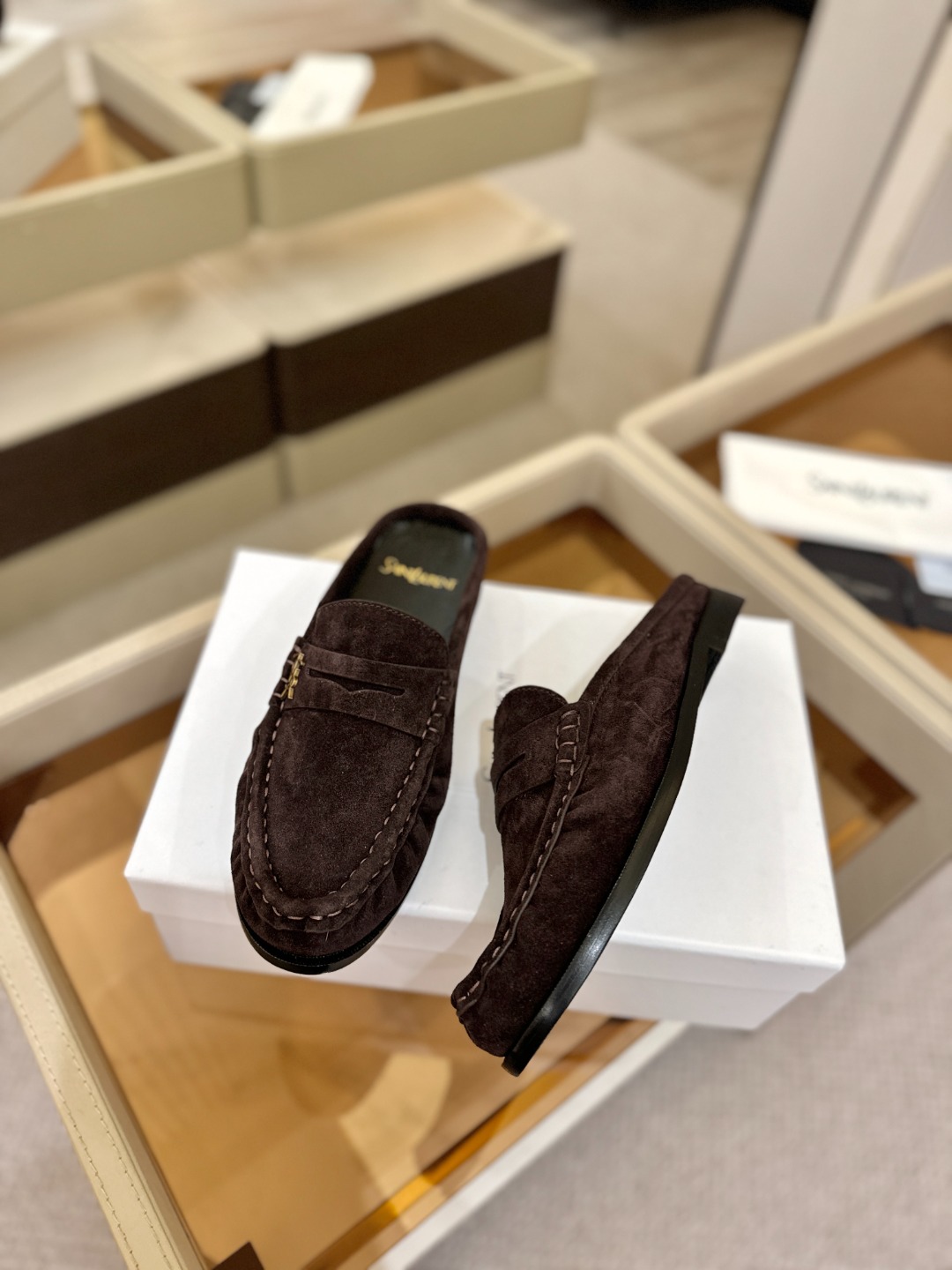 （情侣款） SAINT LAURENT圣罗兰新款褶皱乐福鞋系列🤝🤝YSL女孩的松弛感真的被狠狠拿捏 简直