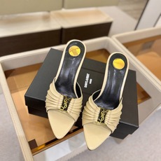 YSL「SAINT LAURENT*」 夏季新品 尖头优雅大气高跟拖鞋 —————————— 尖头设计拉长腿部线条, YSL「SAINT LAURENT*」 夏季新品 尖头优雅大气高跟拖鞋 —————————— 尖头设计拉长腿部线条,