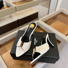 YSL「SAINT LAURENT*」 夏季新品 尖头优雅大气高跟拖鞋 —————————— 尖头设计拉长腿部线条, YSL「SAINT LAURENT*」 夏季新品 尖头优雅大气高跟拖鞋 —————————— 尖头设计拉长腿部线条,