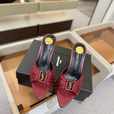YSL「SAINT LAURENT*」 夏季新品 尖头优雅大气高跟拖鞋 —————————— 尖头设计拉长腿部线条, YSL「SAINT LAURENT*」 夏季新品 尖头优雅大气高跟拖鞋 —————————— 尖头设计拉长腿部线条,