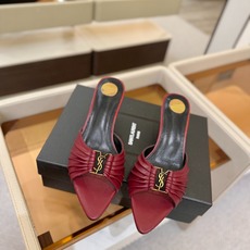 YSL「SAINT LAURENT*」 夏季新品 尖头优雅大气高跟拖鞋 —————————— 尖头设计拉长腿部线条, YSL「SAINT LAURENT*」 夏季新品 尖头优雅大气高跟拖鞋 —————————— 尖头设计拉长腿部线条,