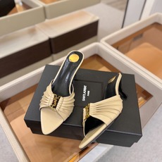 YSL「SAINT LAURENT*」 夏季新品 尖头优雅大气高跟拖鞋 —————————— 尖头设计拉长腿部线条, YSL「SAINT LAURENT*」 夏季新品 尖头优雅大气高跟拖鞋 —————————— 尖头设计拉长腿部线条,