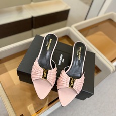 YSL「SAINT LAURENT*」 夏季新品 尖头优雅大气高跟拖鞋 —————————— 尖头设计拉长腿部线条, YSL「SAINT LAURENT*」 夏季新品 尖头优雅大气高跟拖鞋 —————————— 尖头设计拉长腿部线条,