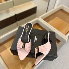 YSL「SAINT LAURENT*」 夏季新品 尖头优雅大气高跟拖鞋 —————————— 尖头设计拉长腿部线条, YSL「SAINT LAURENT*」 夏季新品 尖头优雅大气高跟拖鞋 —————————— 尖头设计拉长腿部线条,