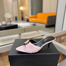 YSL「SAINT LAURENT*」 夏季新品 尖头优雅大气高跟拖鞋 —————————— 尖头设计拉长腿部线条, YSL「SAINT LAURENT*」 夏季新品 尖头优雅大气高跟拖鞋 —————————— 尖头设计拉长腿部线条,