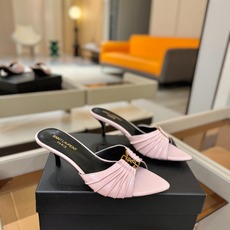 YSL「SAINT LAURENT*」 夏季新品 尖头优雅大气高跟拖鞋 —————————— 尖头设计拉长腿部线条, YSL「SAINT LAURENT*」 夏季新品 尖头优雅大气高跟拖鞋 —————————— 尖头设计拉长腿部线条,