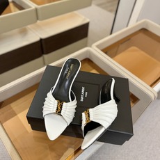 YSL「SAINT LAURENT*」 夏季新品 尖头优雅大气高跟拖鞋 —————————— 尖头设计拉长腿部线条, YSL「SAINT LAURENT*」 夏季新品 尖头优雅大气高跟拖鞋 —————————— 尖头设计拉长腿部线条,