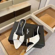 YSL「SAINT LAURENT*」 夏季新品 尖头优雅大气高跟拖鞋 —————————— 尖头设计拉长腿部线条, YSL「SAINT LAURENT*」 夏季新品 尖头优雅大气高跟拖鞋 —————————— 尖头设计拉长腿部线条,