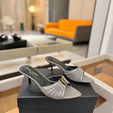 YSL「SAINT LAURENT*」 夏季新品 尖头优雅大气高跟拖鞋 —————————— 尖头设计拉长腿部线条, YSL「SAINT LAURENT*」 夏季新品 尖头优雅大气高跟拖鞋 —————————— 尖头设计拉长腿部线条,