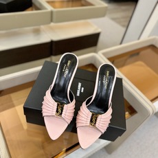 YSL「SAINT LAURENT*」 夏季新品 尖头优雅大气高跟拖鞋 —————————— 尖头设计拉长腿部线条, YSL「SAINT LAURENT*」 夏季新品 尖头优雅大气高跟拖鞋 —————————— 尖头设计拉长腿部线条,