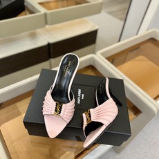 YSL「SAINT LAURENT*」 夏季新品 尖头优雅大气高跟拖鞋 —————————— 尖头设计拉长腿部线条, YSL「SAINT LAURENT*」 夏季新品 尖头优雅大气高跟拖鞋 —————————— 尖头设计拉长腿部线条,