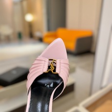 YSL「SAINT LAURENT*」 夏季新品 尖头优雅大气高跟拖鞋 —————————— 尖头设计拉长腿部线条, YSL「SAINT LAURENT*」 夏季新品 尖头优雅大气高跟拖鞋 —————————— 尖头设计拉长腿部线条,