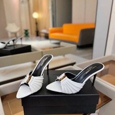 YSL「SAINT LAURENT*」 夏季新品 尖头优雅大气高跟拖鞋 —————————— 尖头设计拉长腿部线条, YSL「SAINT LAURENT*」 夏季新品 尖头优雅大气高跟拖鞋 —————————— 尖头设计拉长腿部线条,