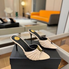 YSL「SAINT LAURENT*」 夏季新品 尖头优雅大气高跟拖鞋 —————————— 尖头设计拉长腿部线条, YSL「SAINT LAURENT*」 夏季新品 尖头优雅大气高跟拖鞋 —————————— 尖头设计拉长腿部线条,