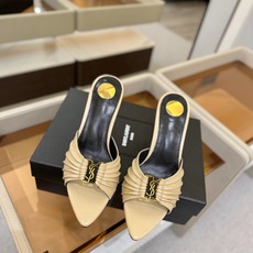 YSL「SAINT LAURENT*」 夏季新品 尖头优雅大气高跟拖鞋 —————————— 尖头设计拉长腿部线条, YSL「SAINT LAURENT*」 夏季新品 尖头优雅大气高跟拖鞋 —————————— 尖头设计拉长腿部线条,