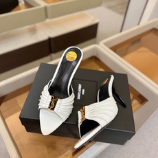 YSL「SAINT LAURENT*」 夏季新品 尖头优雅大气高跟拖鞋 —————————— 尖头设计拉长腿部线条, YSL「SAINT LAURENT*」 夏季新品 尖头优雅大气高跟拖鞋 —————————— 尖头设计拉长腿部线条,