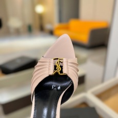 YSL「SAINT LAURENT*」 夏季新品 尖头优雅大气高跟拖鞋 —————————— 尖头设计拉长腿部线条, YSL「SAINT LAURENT*」 夏季新品 尖头优雅大气高跟拖鞋 —————————— 尖头设计拉长腿部线条,