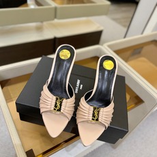 YSL「SAINT LAURENT*」 夏季新品 尖头优雅大气高跟拖鞋 —————————— 尖头设计拉长腿部线条, YSL「SAINT LAURENT*」 夏季新品 尖头优雅大气高跟拖鞋 —————————— 尖头设计拉长腿部线条,