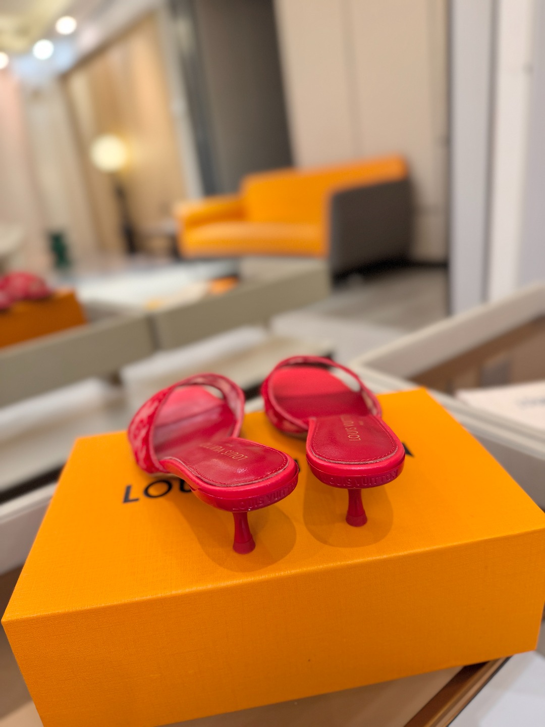 Louis Vuitton  官网夏日系列！完美楦型、 新品中跟凉鞋🆕、官网同步更新 双层网纱电绣饰以点缀，细节感拉满、