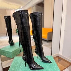 Balenciaga巴黎世家 Cagole 高筒靴 多色重工铆钉尖头过膝长靴✨ 多款鲜亮配色随心挑选,亮面皮质高级吸睛 Balenciaga巴黎世家 Cagole 高筒靴 多色重工铆钉尖头过膝长靴✨ 多款鲜亮配色随心挑选,亮面皮质高级吸睛