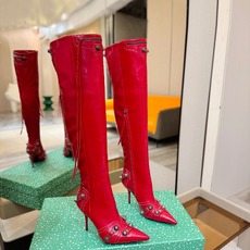 Balenciaga巴黎世家 Cagole 高筒靴 多色重工铆钉尖头过膝长靴✨ 多款鲜亮配色随心挑选,亮面皮质高级吸睛 Balenciaga巴黎世家 Cagole 高筒靴 多色重工铆钉尖头过膝长靴✨ 多款鲜亮配色随心挑选,亮面皮质高级吸睛
