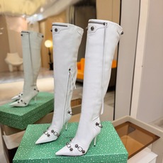 Balenciaga巴黎世家 Cagole 高筒靴 多色重工铆钉尖头过膝长靴✨ 多款鲜亮配色随心挑选,亮面皮质高级吸睛 Balenciaga巴黎世家 Cagole 高筒靴 多色重工铆钉尖头过膝长靴✨ 多款鲜亮配色随心挑选,亮面皮质高级吸睛