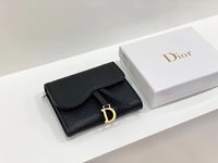 Dior Wallet Black Cowhide