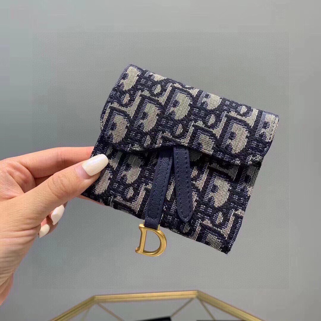 Dior Store
 Wallet Black Cowhide