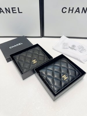 Best Fake Chanel Wallet Card pack Black Cowhide Sheepskin Fashion