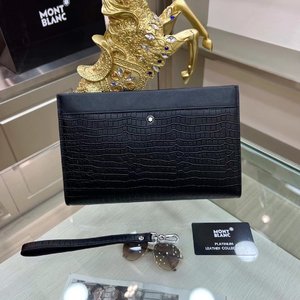 MontBlanc Clutches & Pouch Bags Black Cowhide Casual