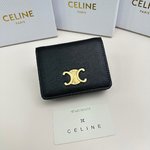 Celine Wallet Black Cowhide Fashion