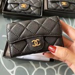 Chanel Wallet Card pack Black Cowhide