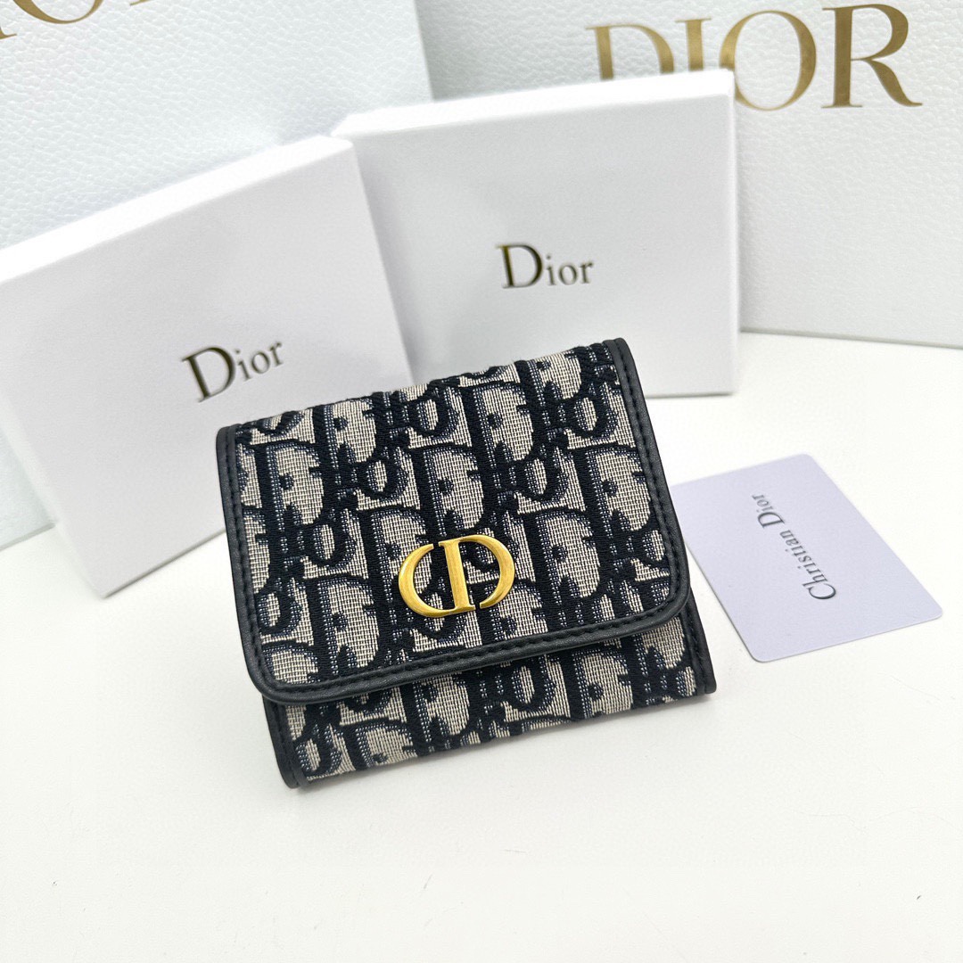 Dior Wallet Shop Designer
 Black Cowhide