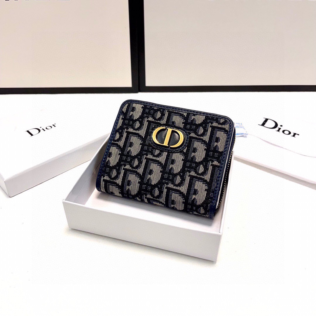 Dior Portefeuilles Porte-Cartes Noir Peau de mouton