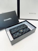 Chanel Wallet Black Sheepskin Fashion