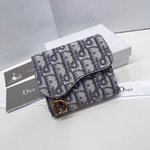 Dior Wallet Card pack Black Grey Cowhide Fall/Winter Collection