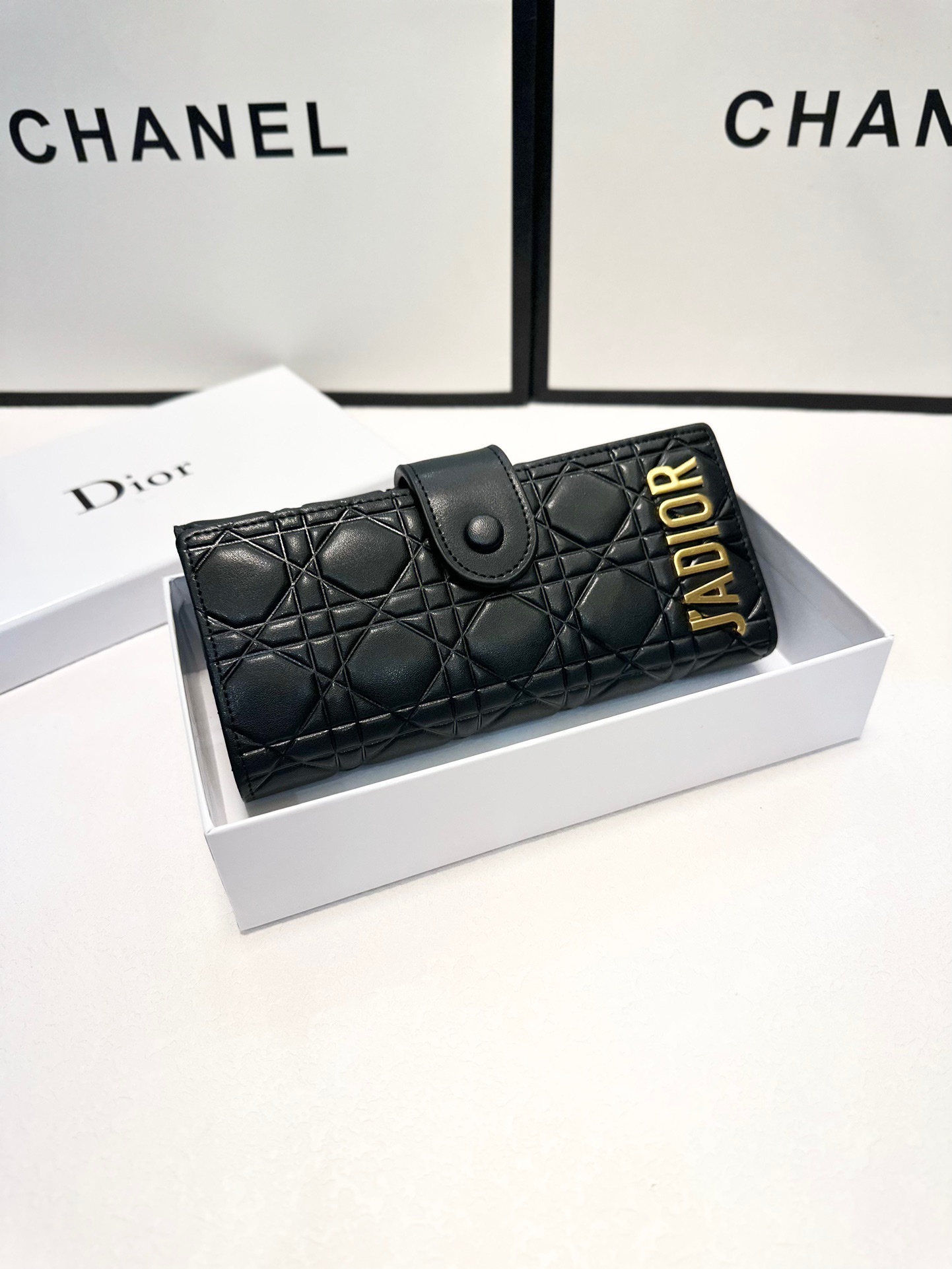 Dior Portefeuilles Réplique pour pas cher
 Noir Cuir de vache