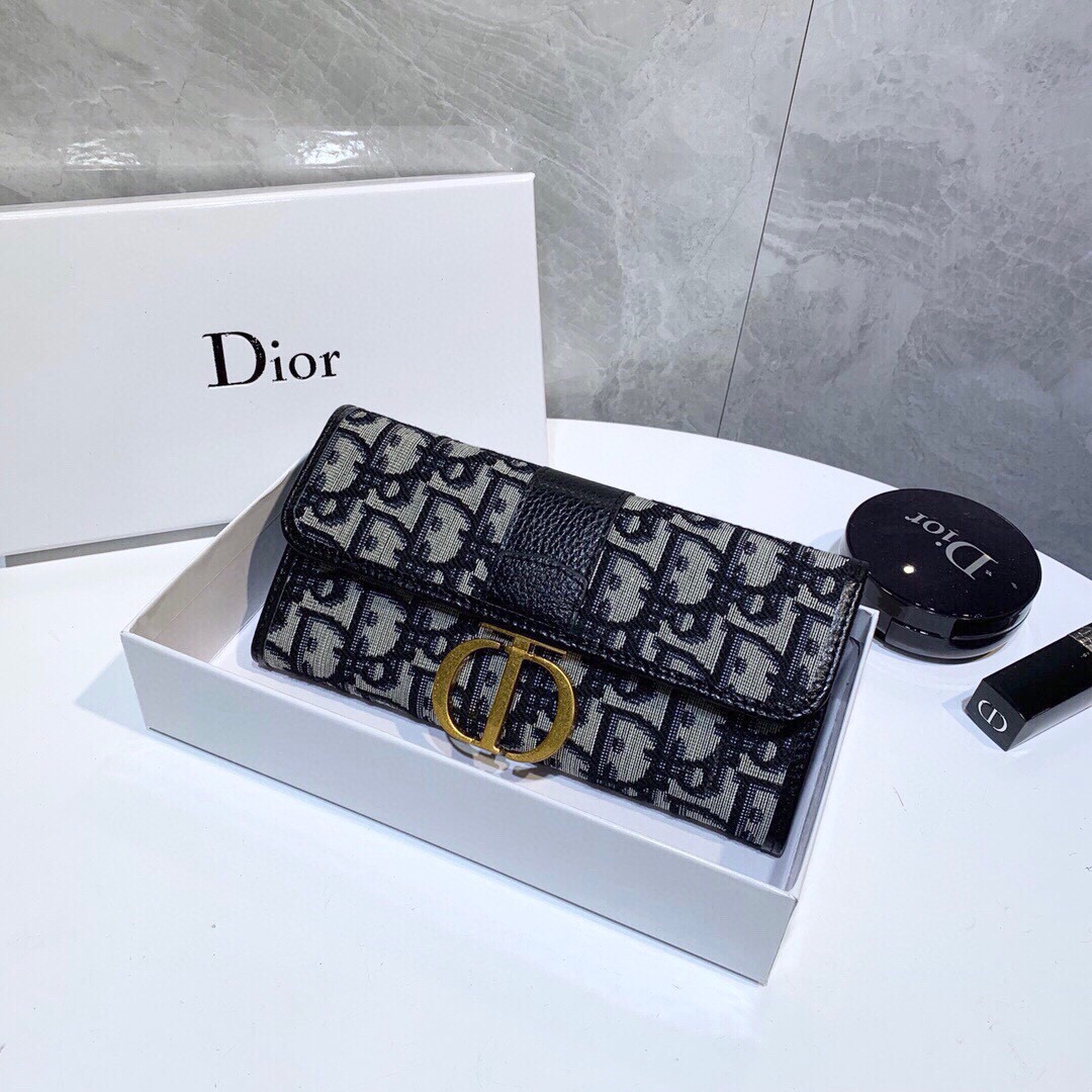 Dior Portefeuilles Noir Femmes Cuir de vache Fashion