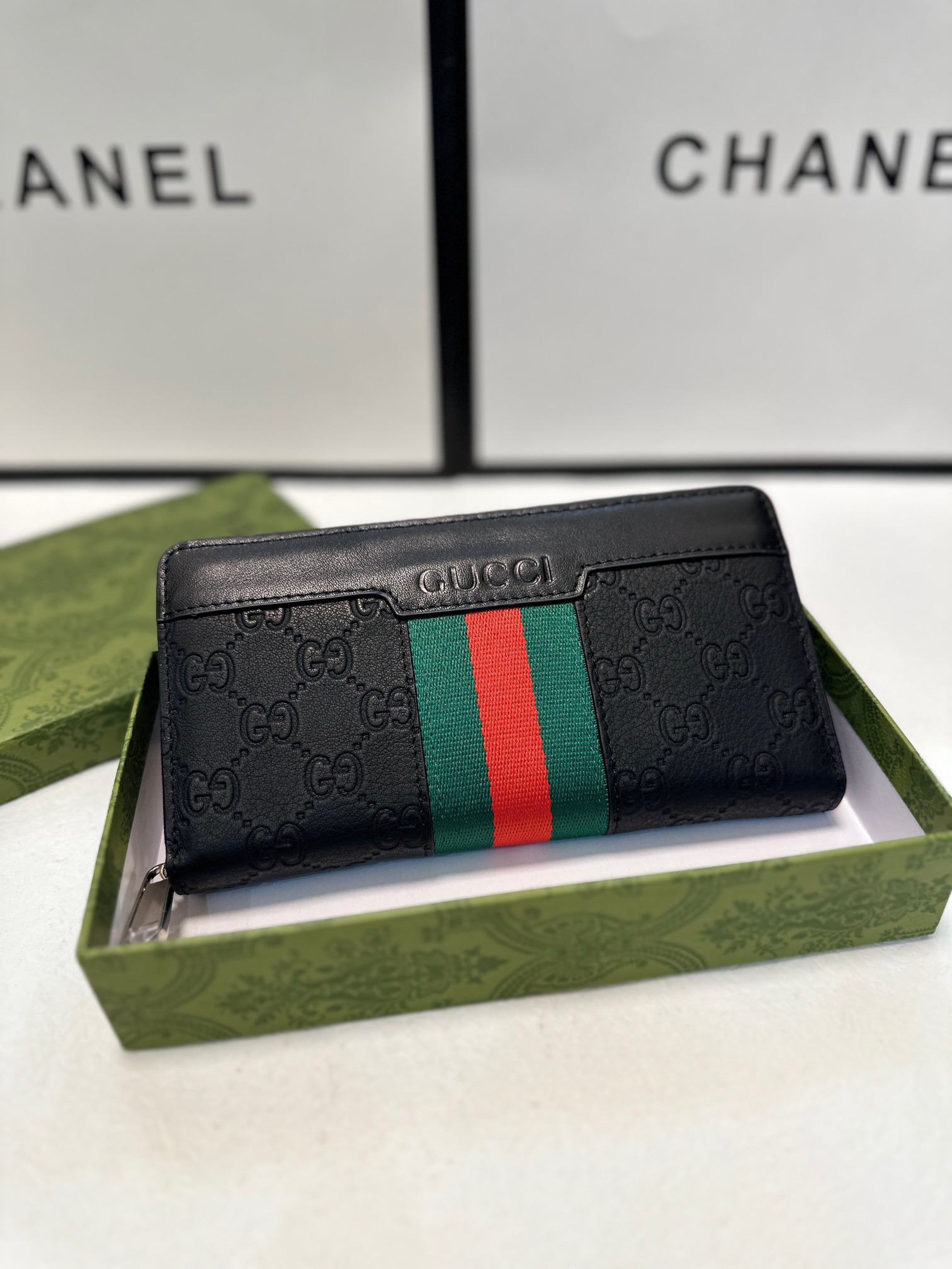 Designer Replik der höchsten Qualität
 Gucci Billig
 Taschen Kupplungsbeutel Schwarz Männer Rindsleder