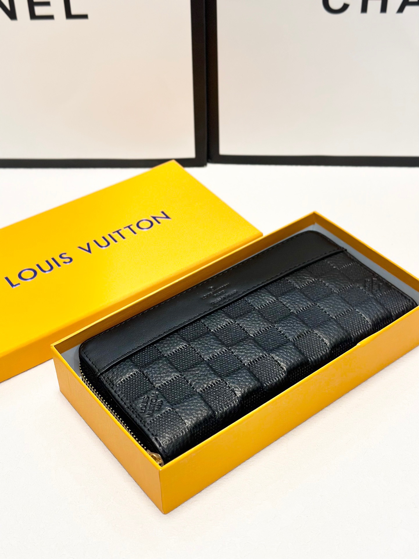 Louis Vuitton Taschen Kupplungsbeutel Schwarz Männer Rindsleder