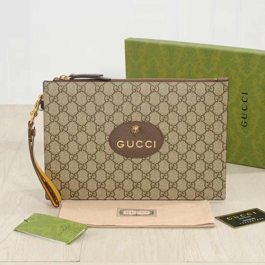 Kaufen Sie die erste Kopie Replik
 Gucci Taschen Kupplungsbeutel Braun Gelb